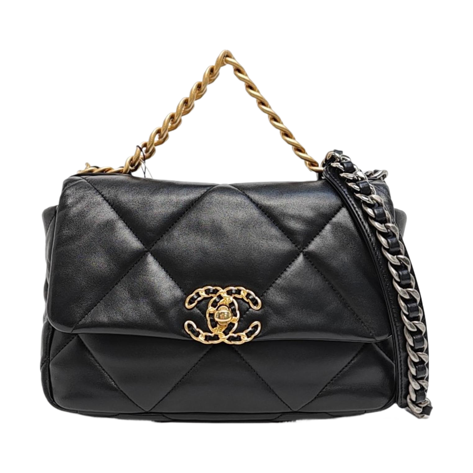 CHANEL 19 Small Quilted Lambskin Black