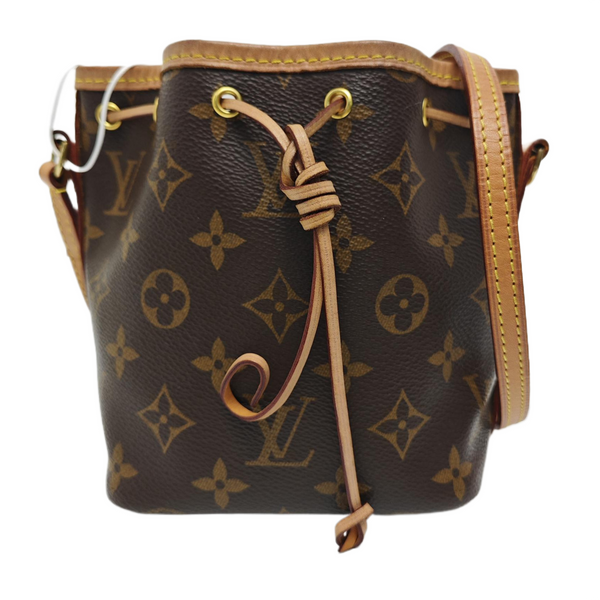 NÉONOÉ Nano Monogram Coated Canvas Brown