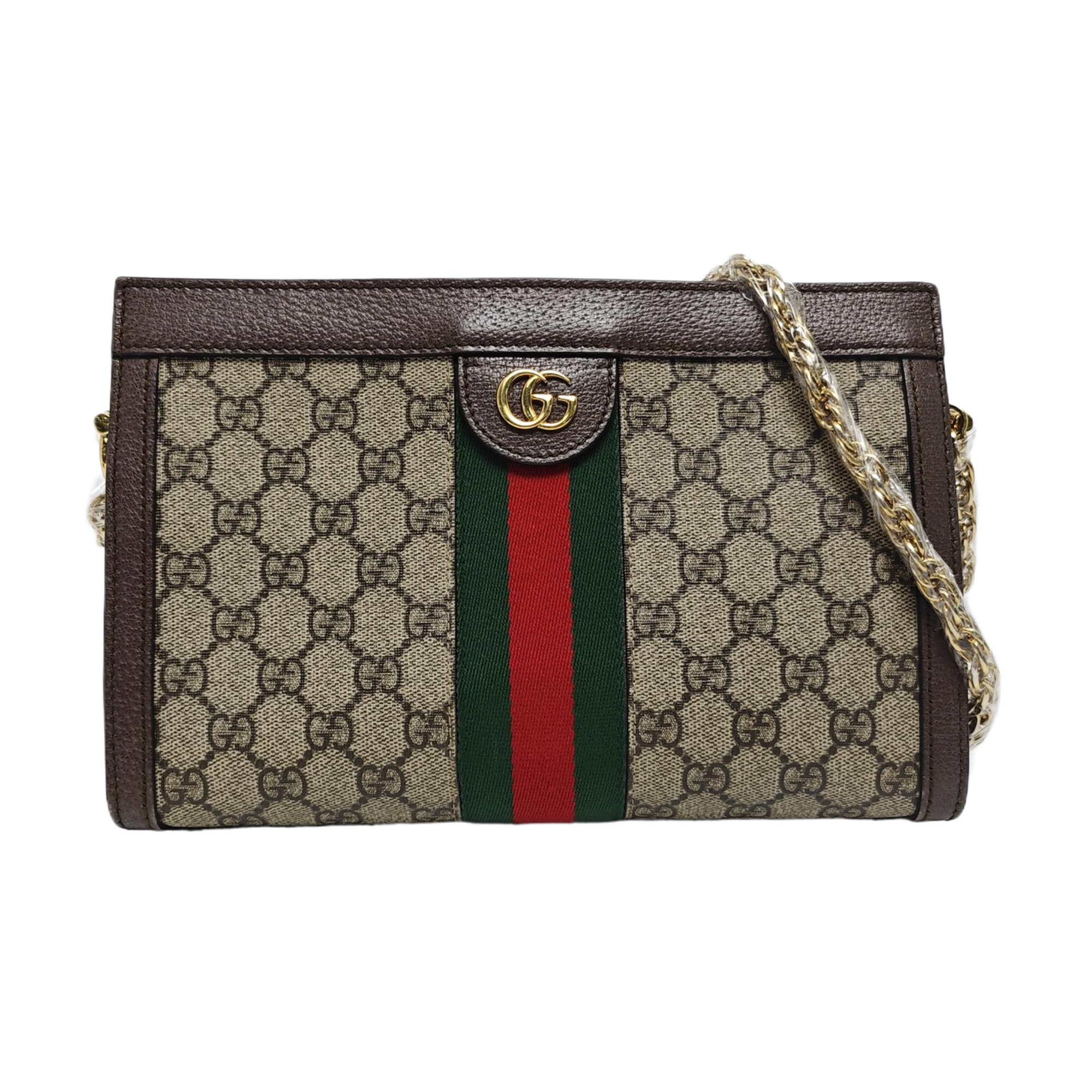 Ophidia Small Monogram Coated Canvas Beige