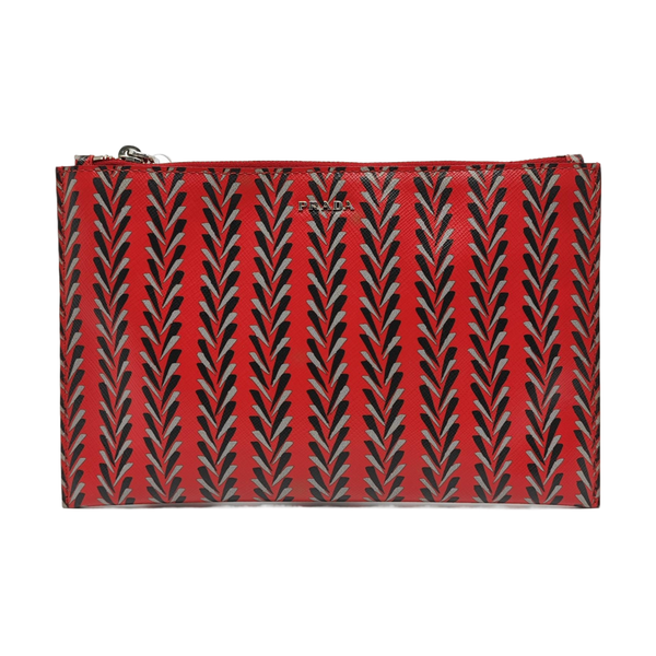 Calfskin Clutch Red