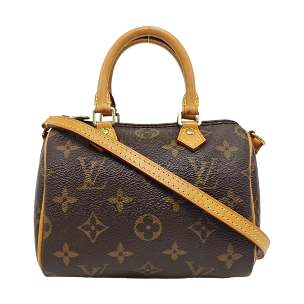 SPEEDY Nano Monogram Coated Canvas Brown