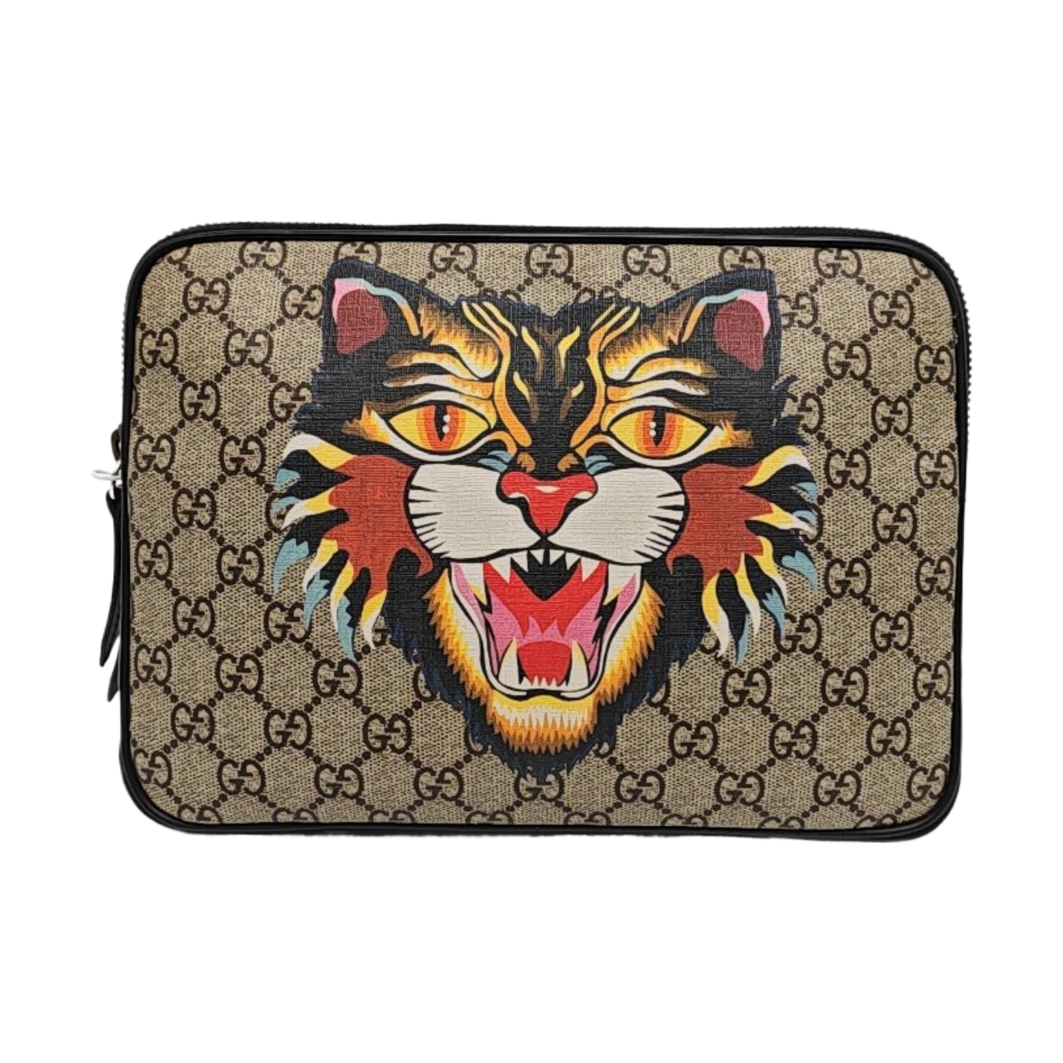 Authenticated pre-owned  GG Marmont Monogram Coated Canvas Beige - Clutch at Looply
