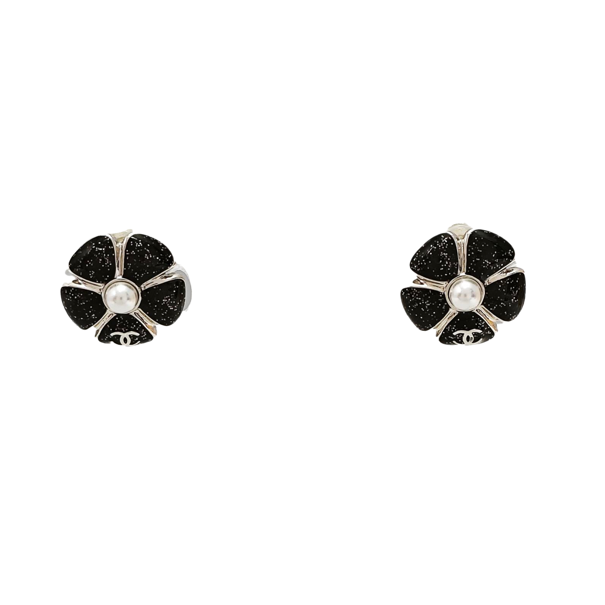 Metal Black Stud Earrings