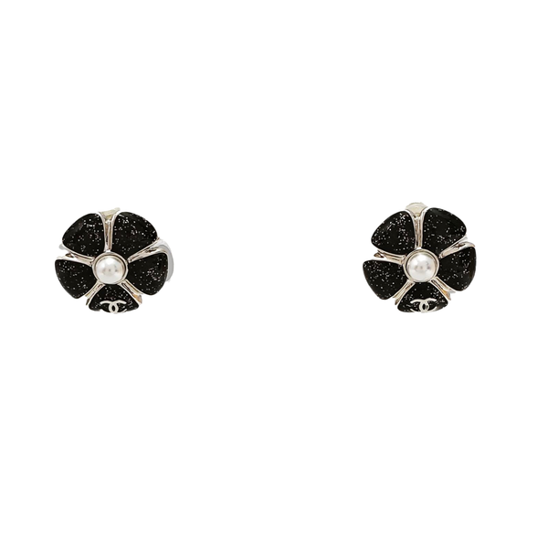 Metal Black Stud Earrings