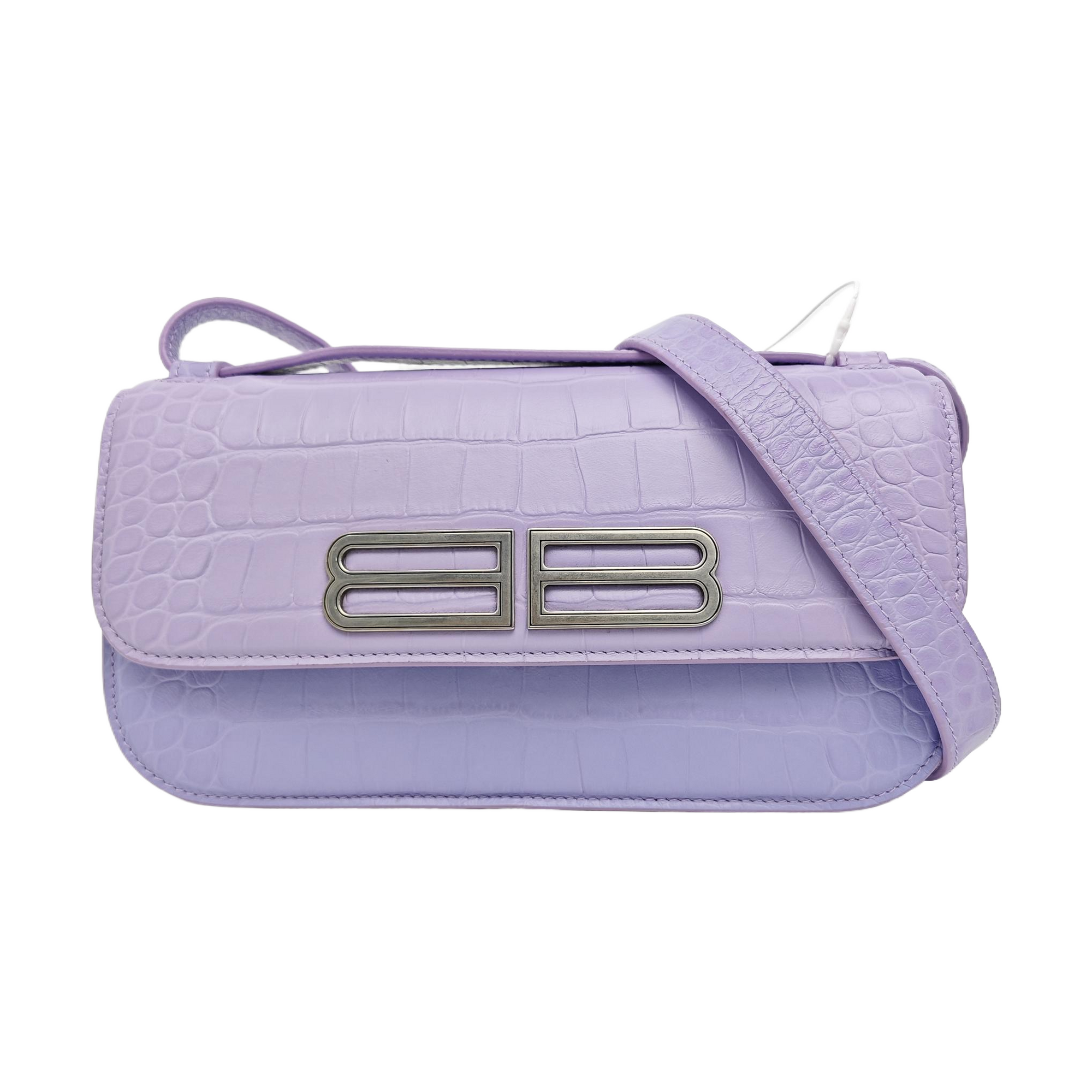 Calfskin Shoulder Bag Purple