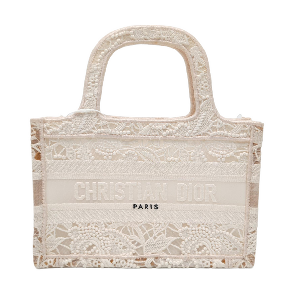 Authenticated pre-owned  Book Tote Mini Canvas White - Tote Bag at Looply