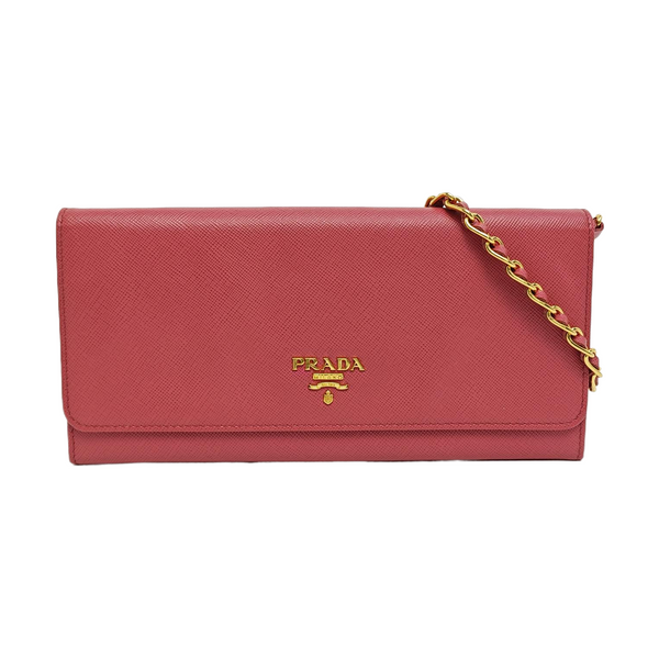 Saffiano Calfskin Shoulder Bag Pink