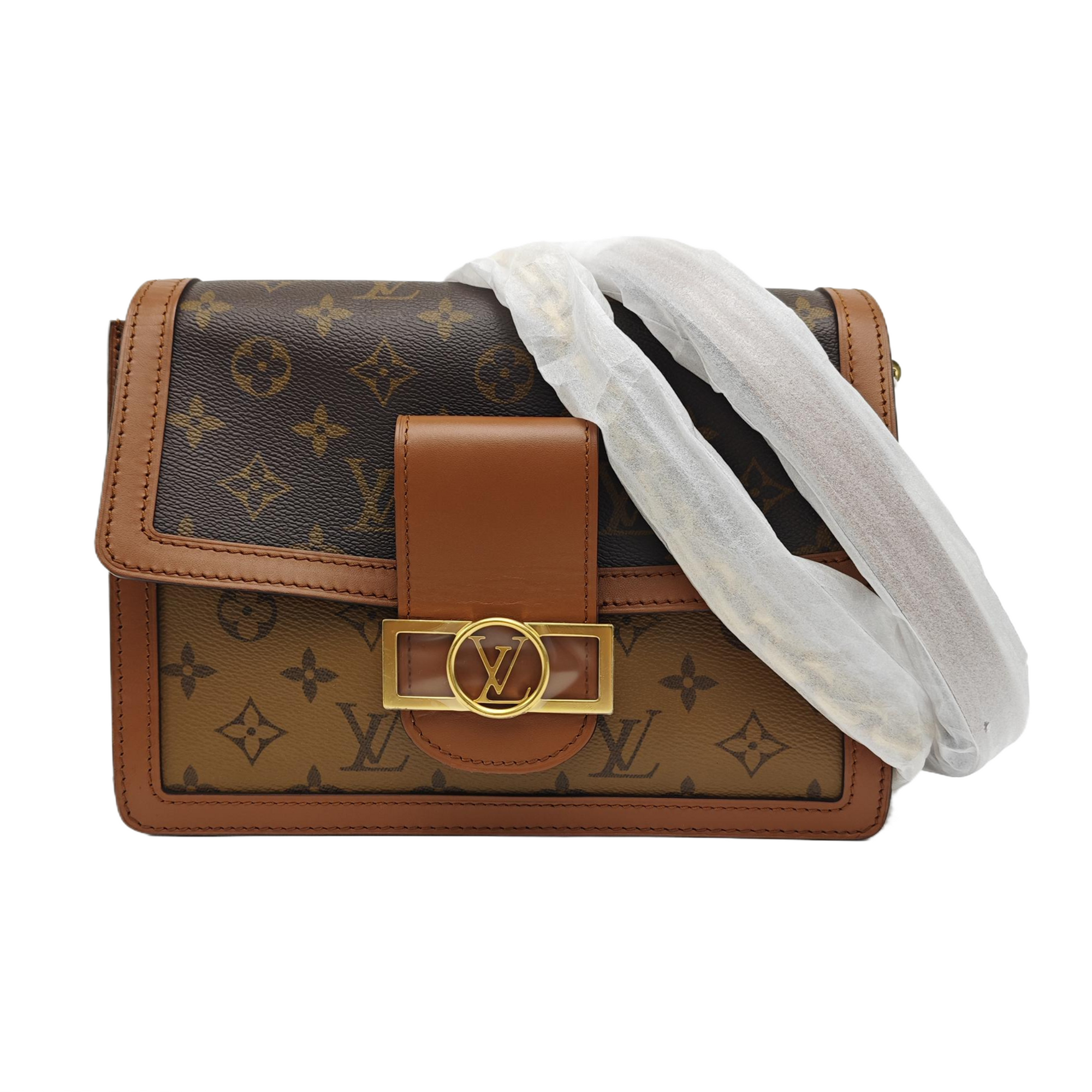 DAUPHINE MM Monogram Coated Canvas Brown
