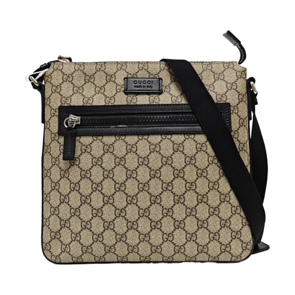 GG Supreme Monogram Coated Canvas Black