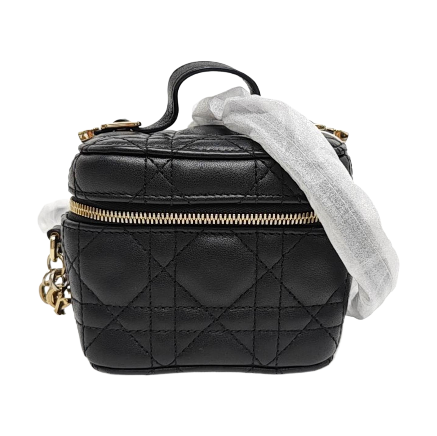 Lady Dior Super Mini Cannage Lambskin Black