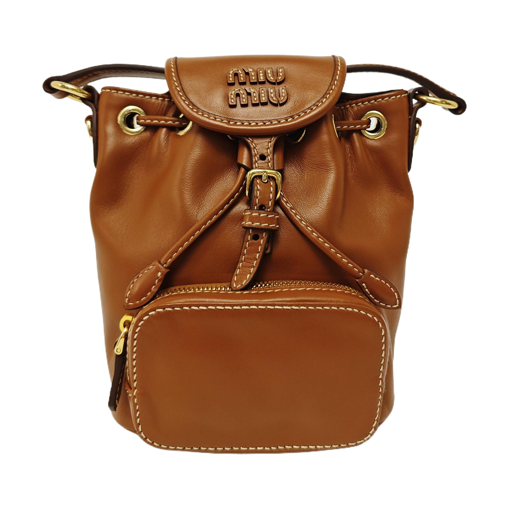 Calfskin Backpack Mini Brown