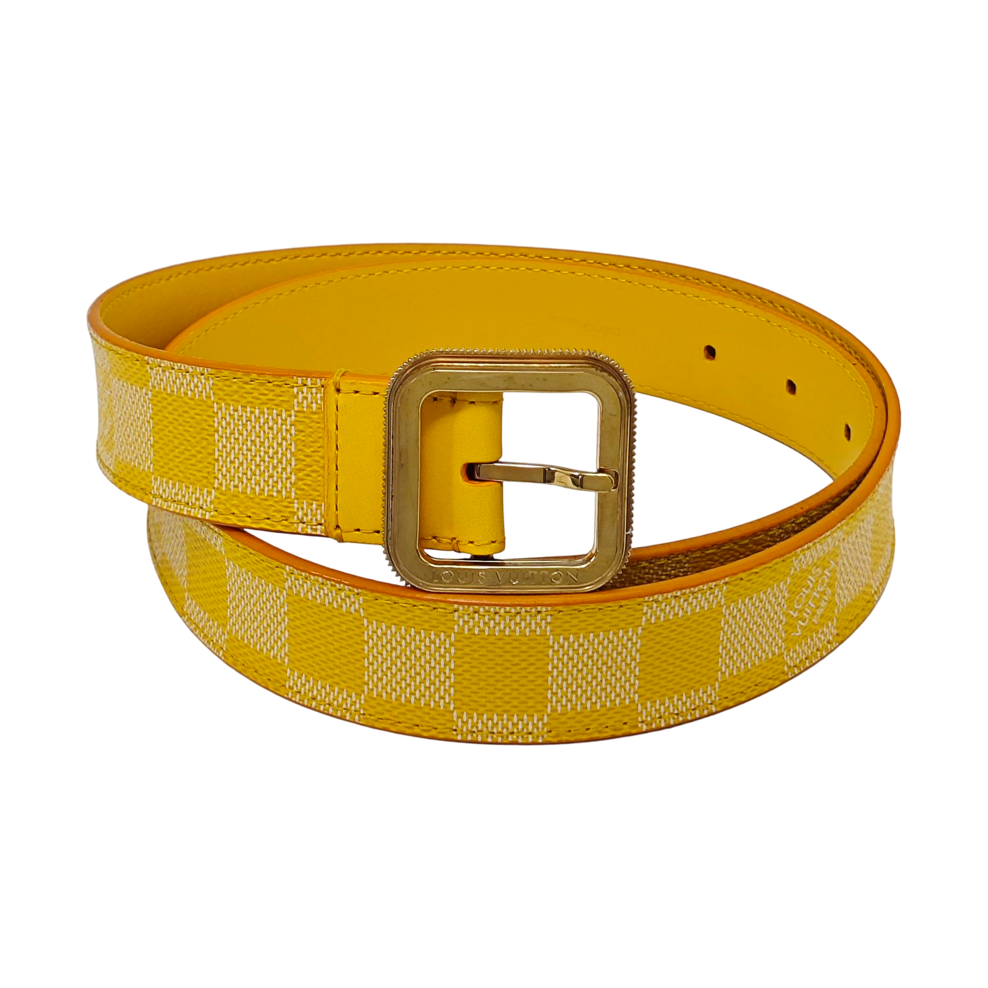 Coated Canvas Belt Yellow