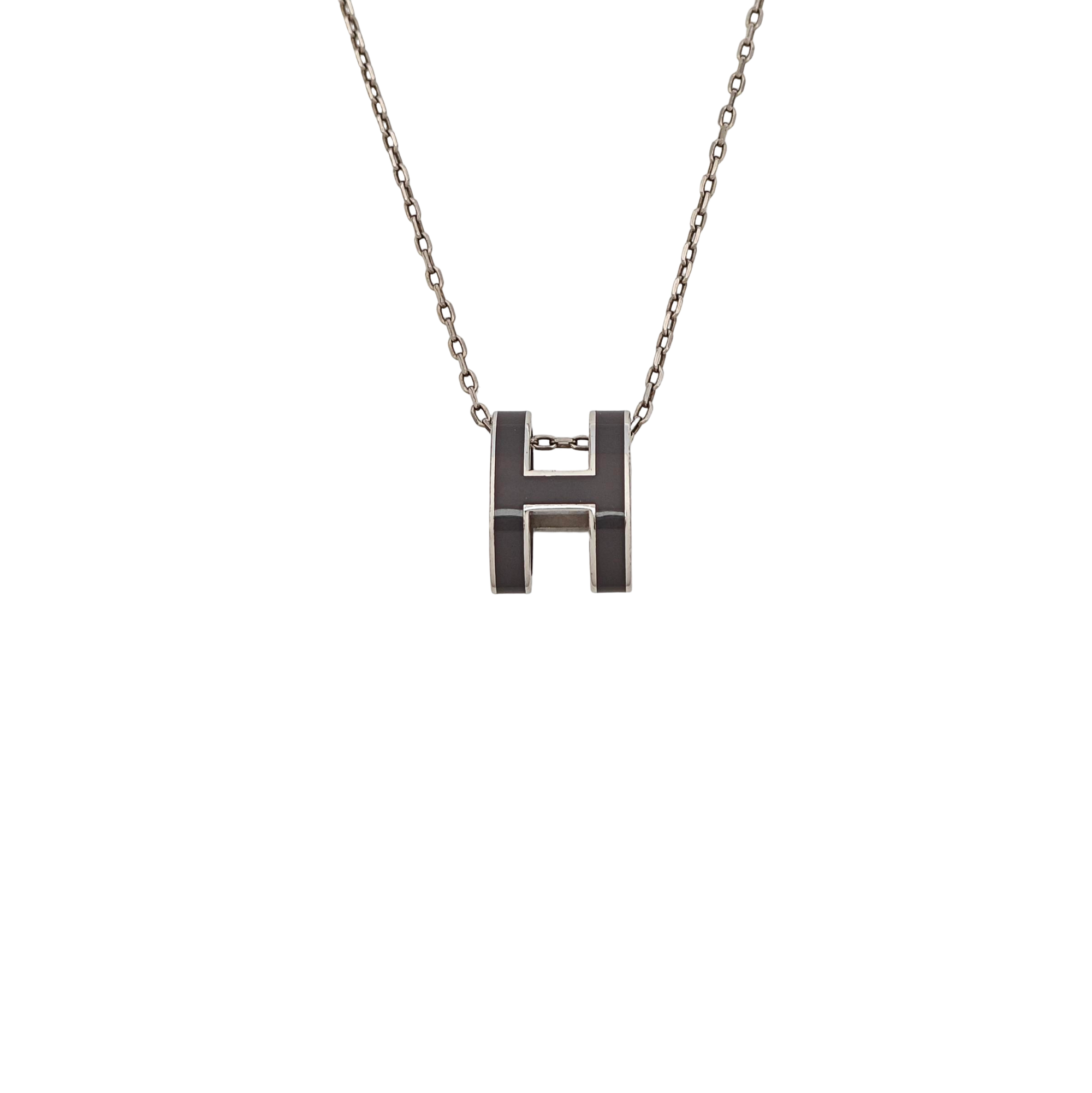 Pop H Metal Silver Necklace
