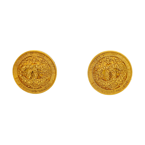 Metal Gold Clip On Earrings