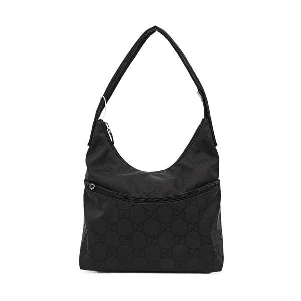 Monogram Canvas Shoulder Bag Black