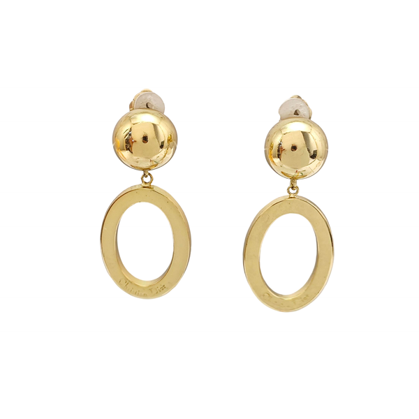 Metal Gold Clip On Earrings