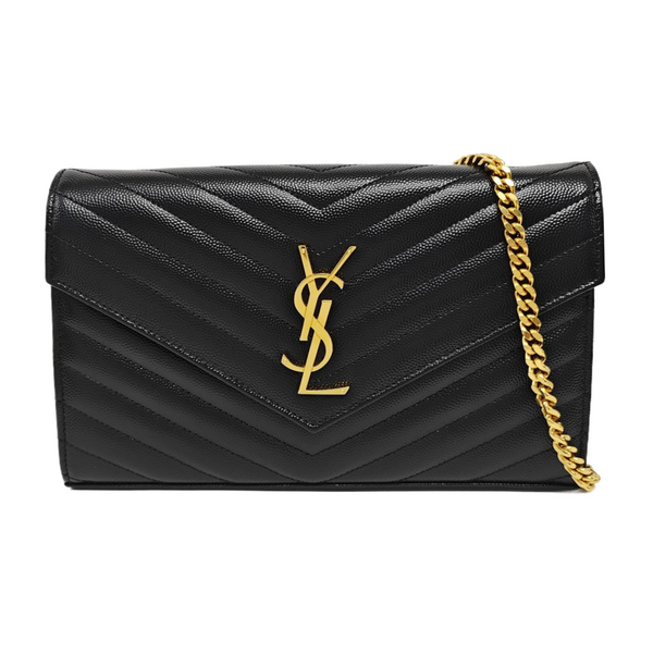 MONOGRAM Medium Chevron Calfskin Black