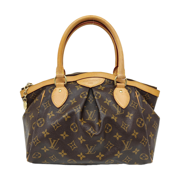 Monogram Coated Canvas Top Handle Bag Brown