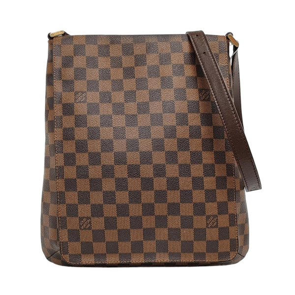 MUSETTE TANGO Damier Ebene Coated Canvas Brown