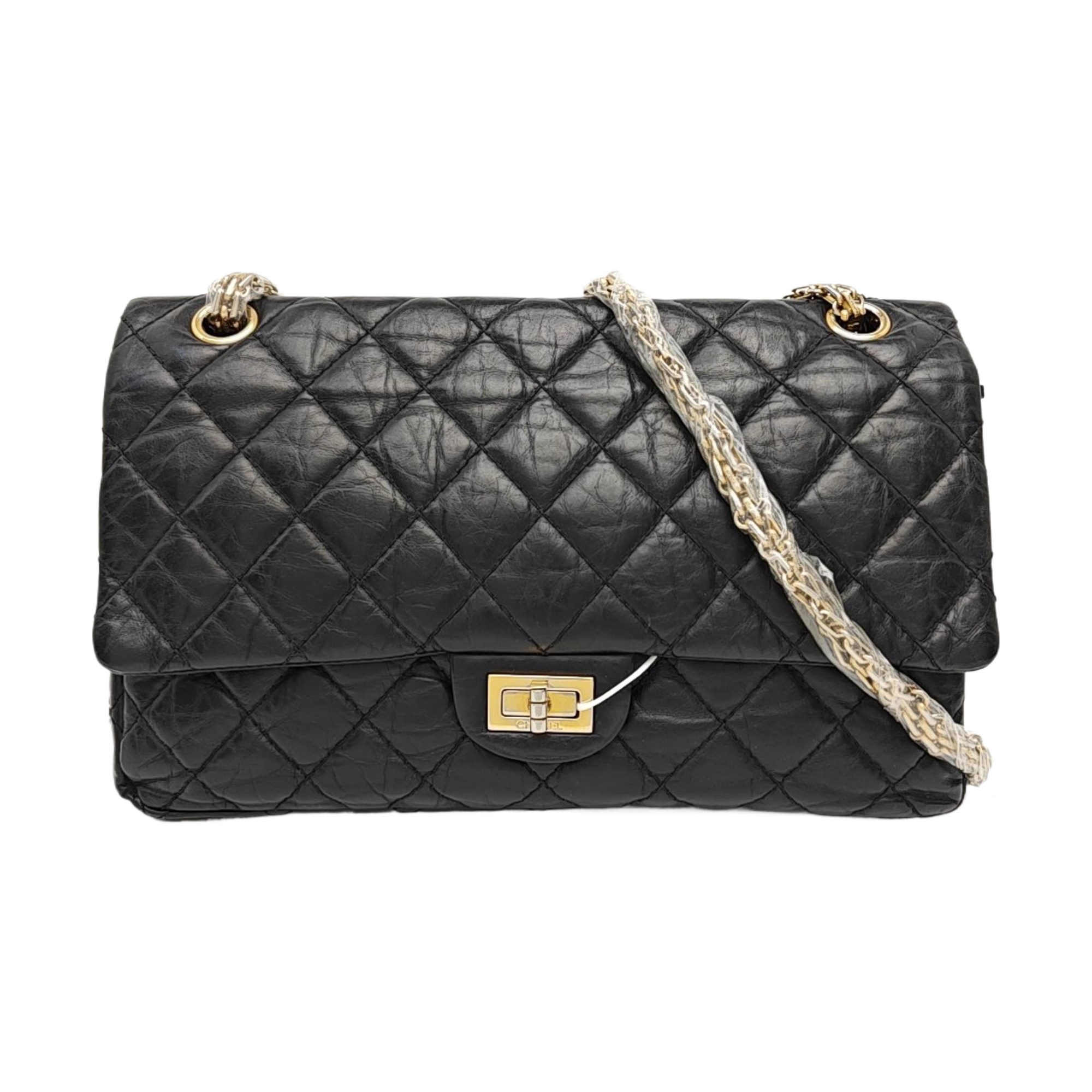 2.55 227 (jumbo) Quilted Calfskin Black