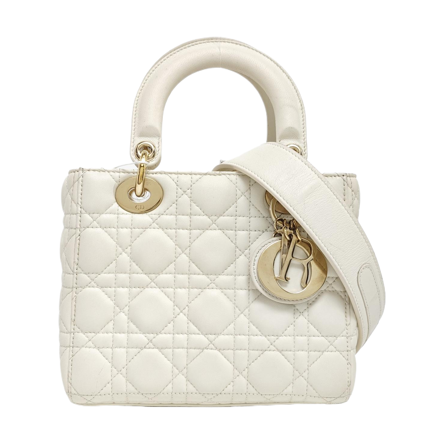 Lady Dior Cannage Lambskin White