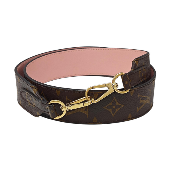 Monogram Coated Canvas Bag Strap Brown
