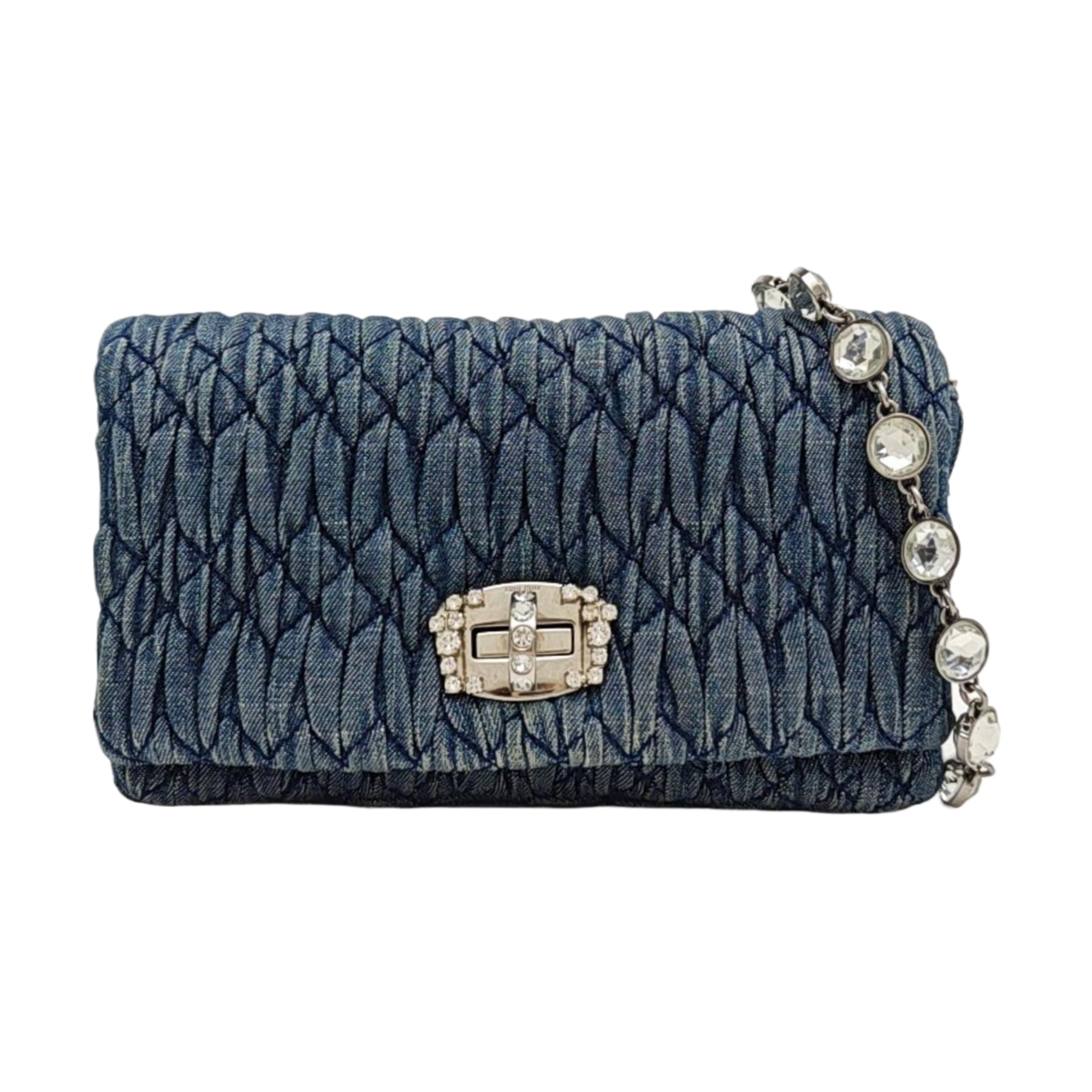 Crystal Quilted Denim Blue