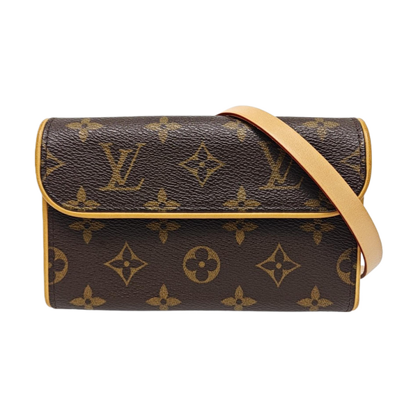 FLORENTINE Monogram Coated Canvas Brown