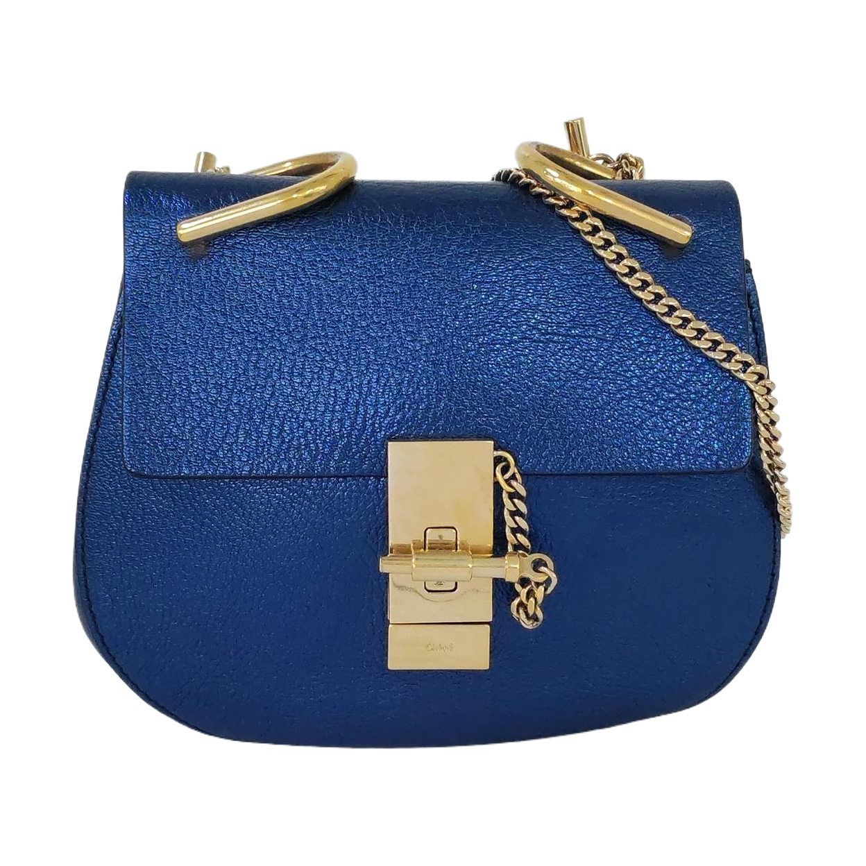 Drew Mini Calfskin Blue