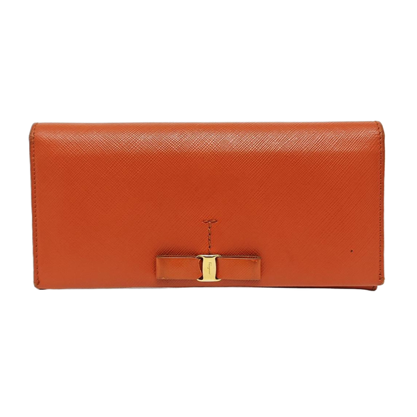 Vara Calfskin Orange Wallet