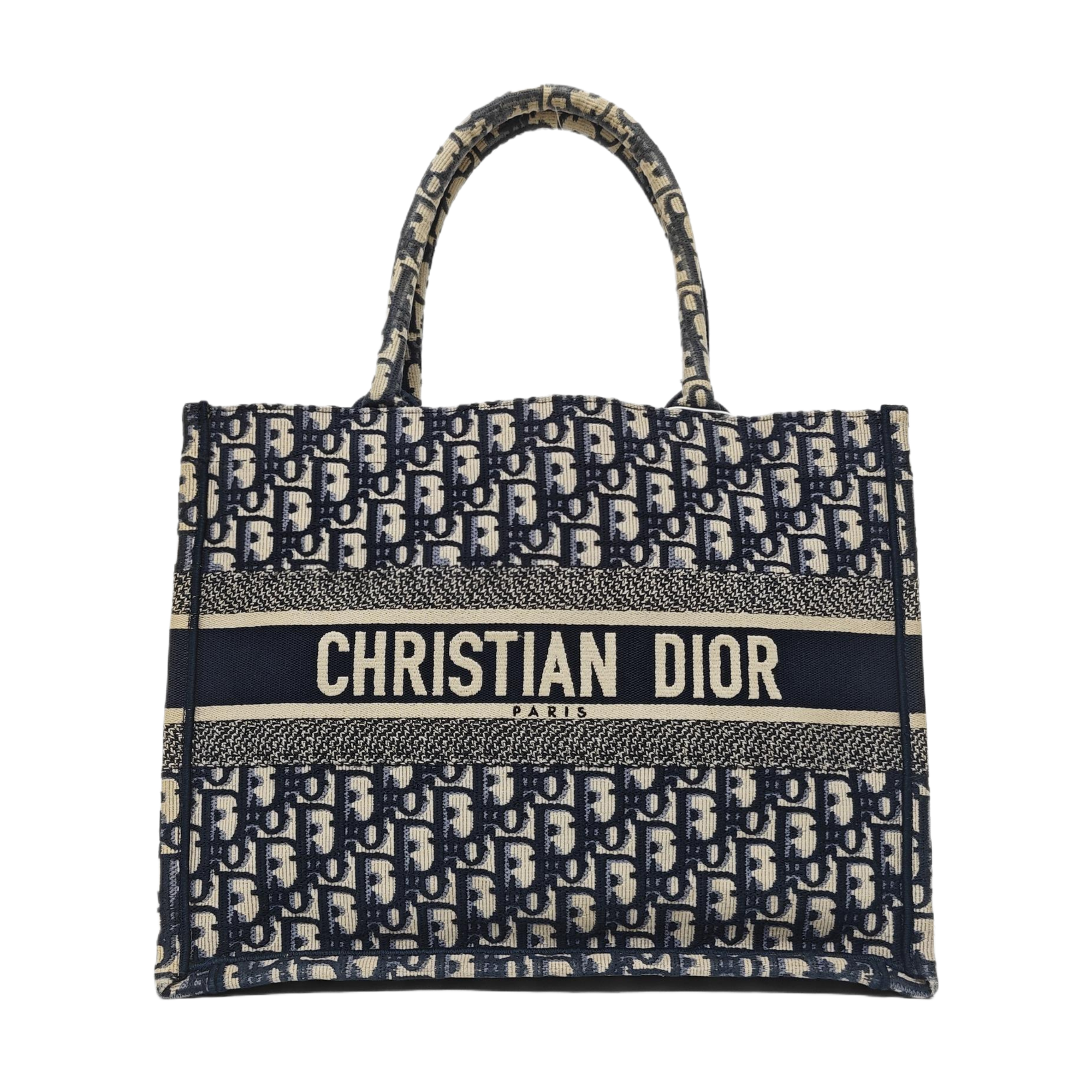 Book Tote Medium Oblique Canvas Blue
