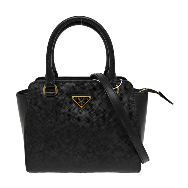 Galleria Mini Saffiano Calfskin Black