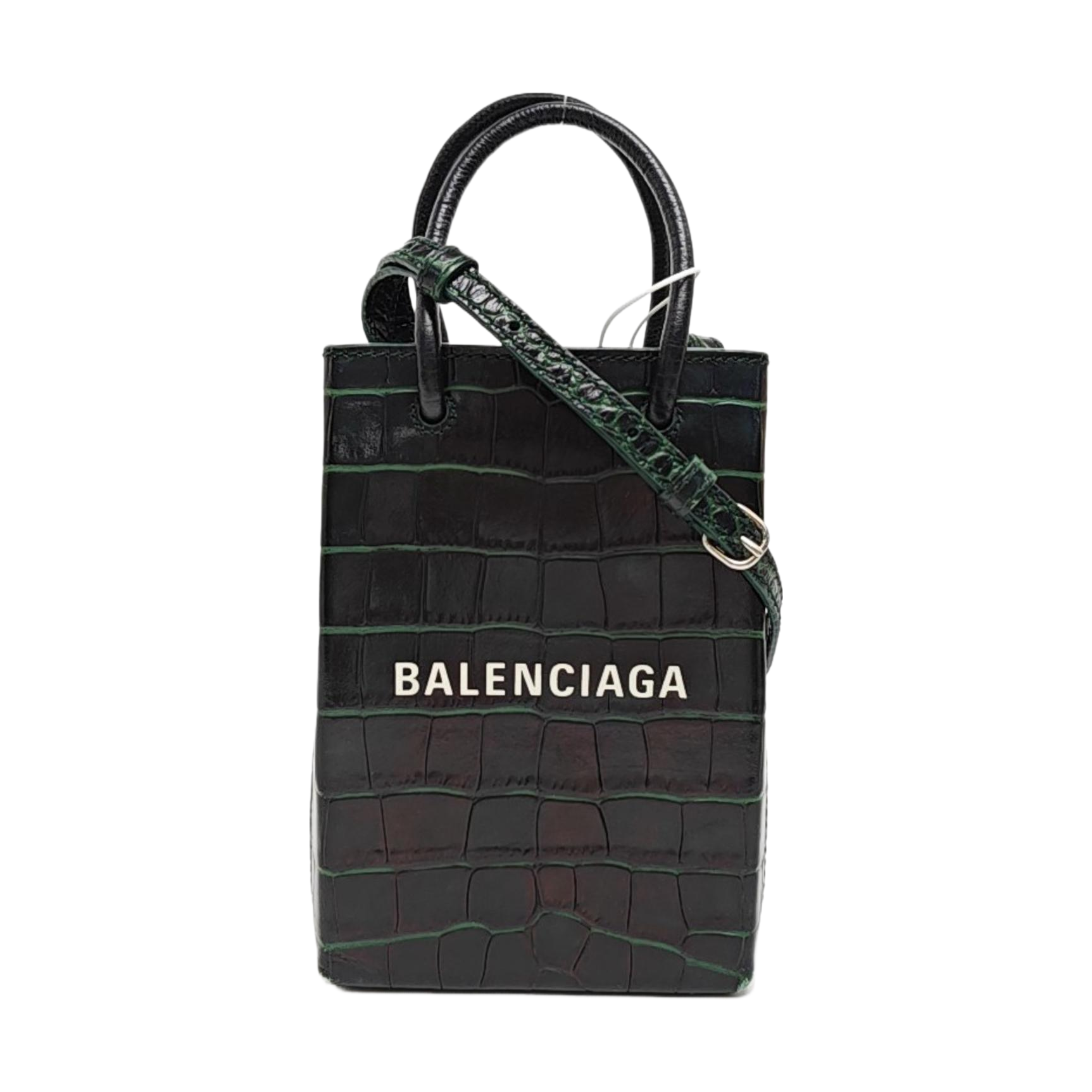 Shopping Bag Calfskin Green