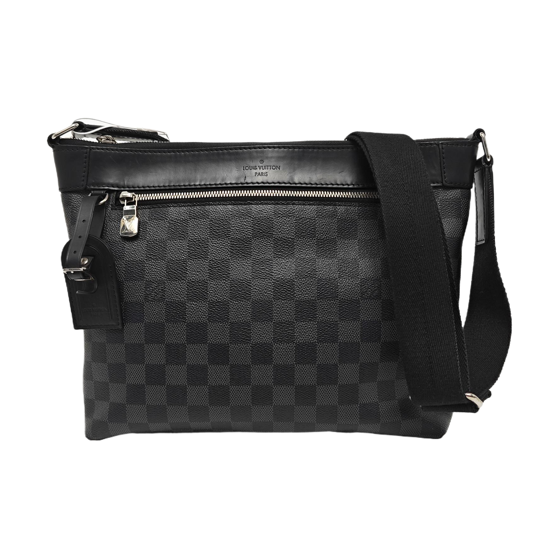MICK Damier Graphite Coated Canvas Gray
