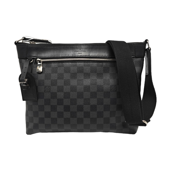 MICK Damier Graphite Coated Canvas Gray