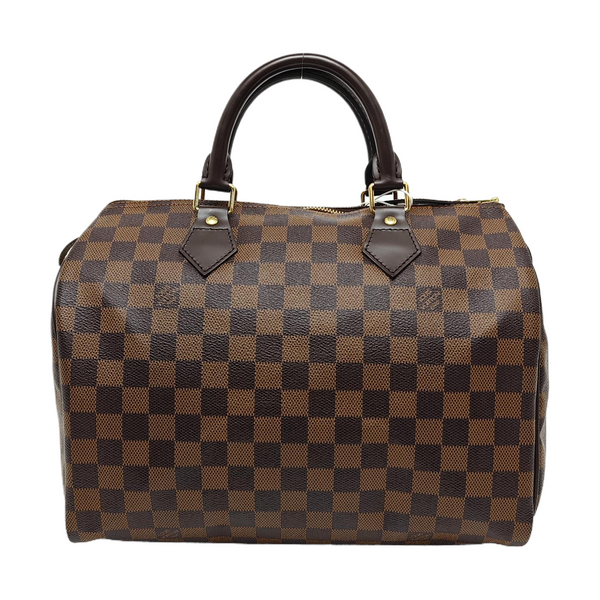 SPEEDY 30 Damier Ebene Coated Canvas Brown