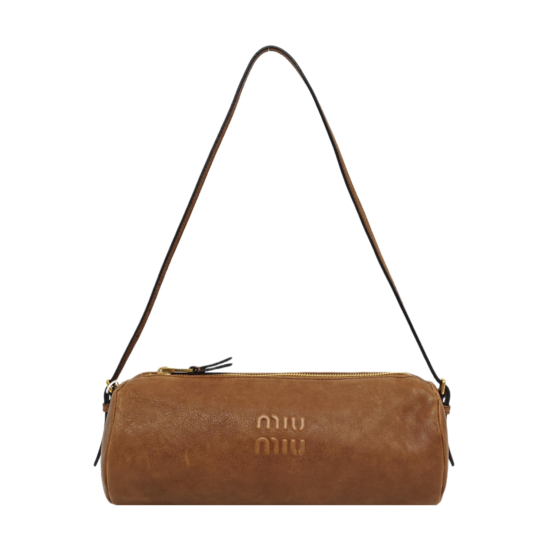 Lambskin Top Handle Bag Brown