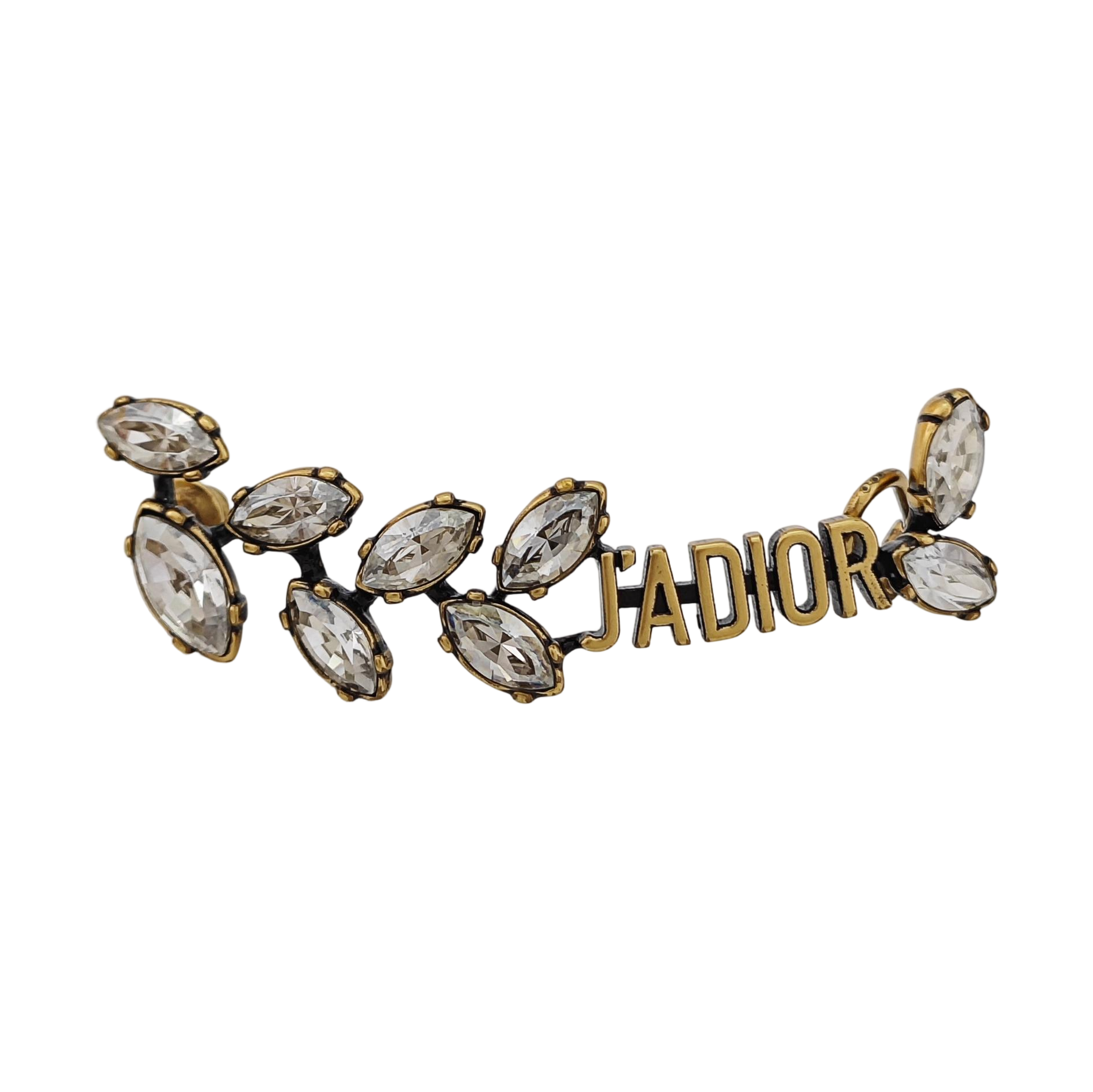 J'adior Metal Gold Stud Earrings