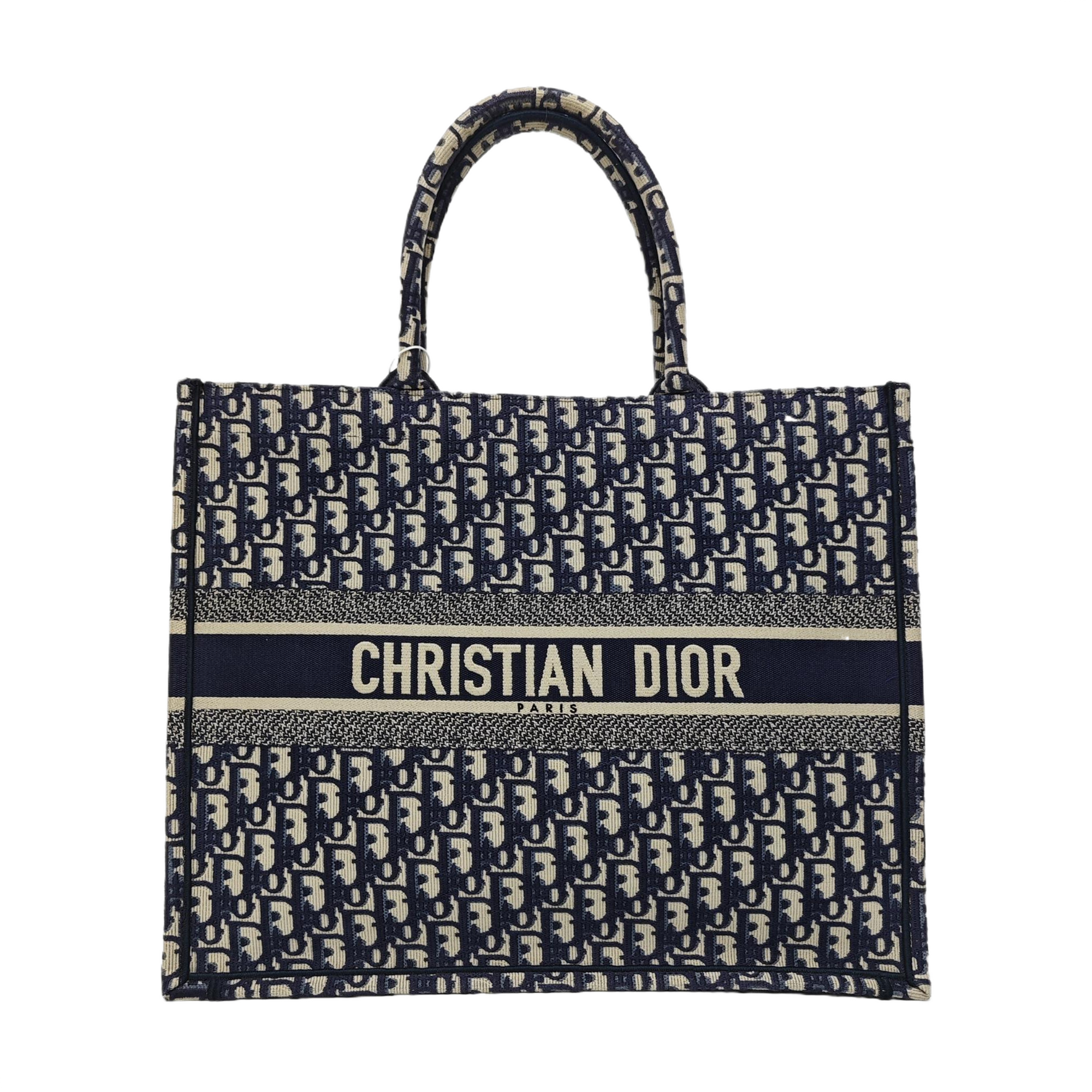 Book Tote Large Oblique Canvas Blue