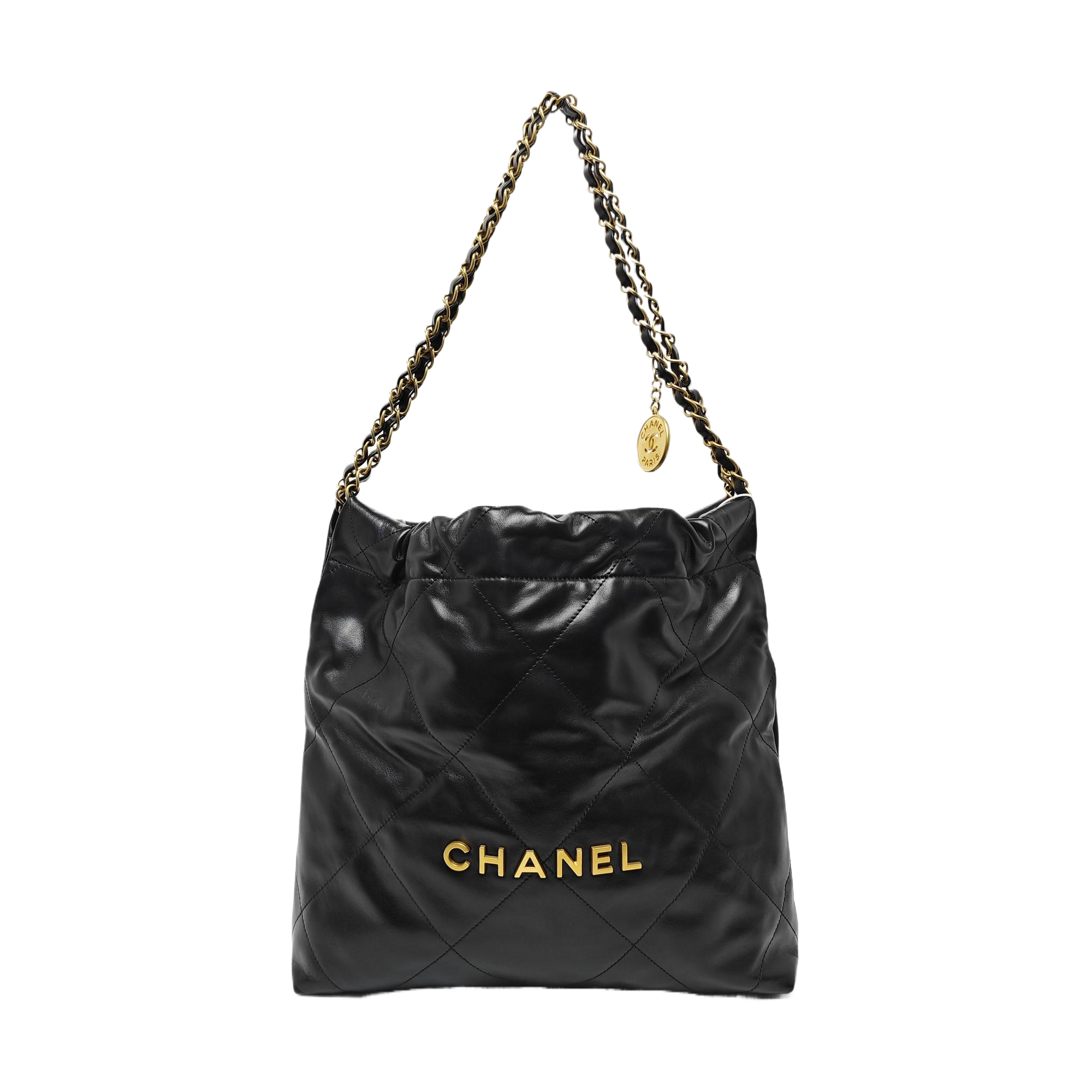 CHANEL 22 Small Quilted Calfskin Black