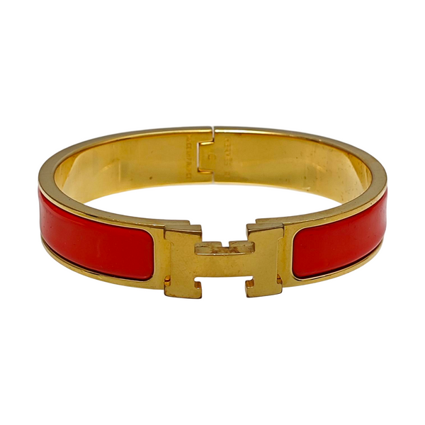 Clic H Metal Orange Bangle