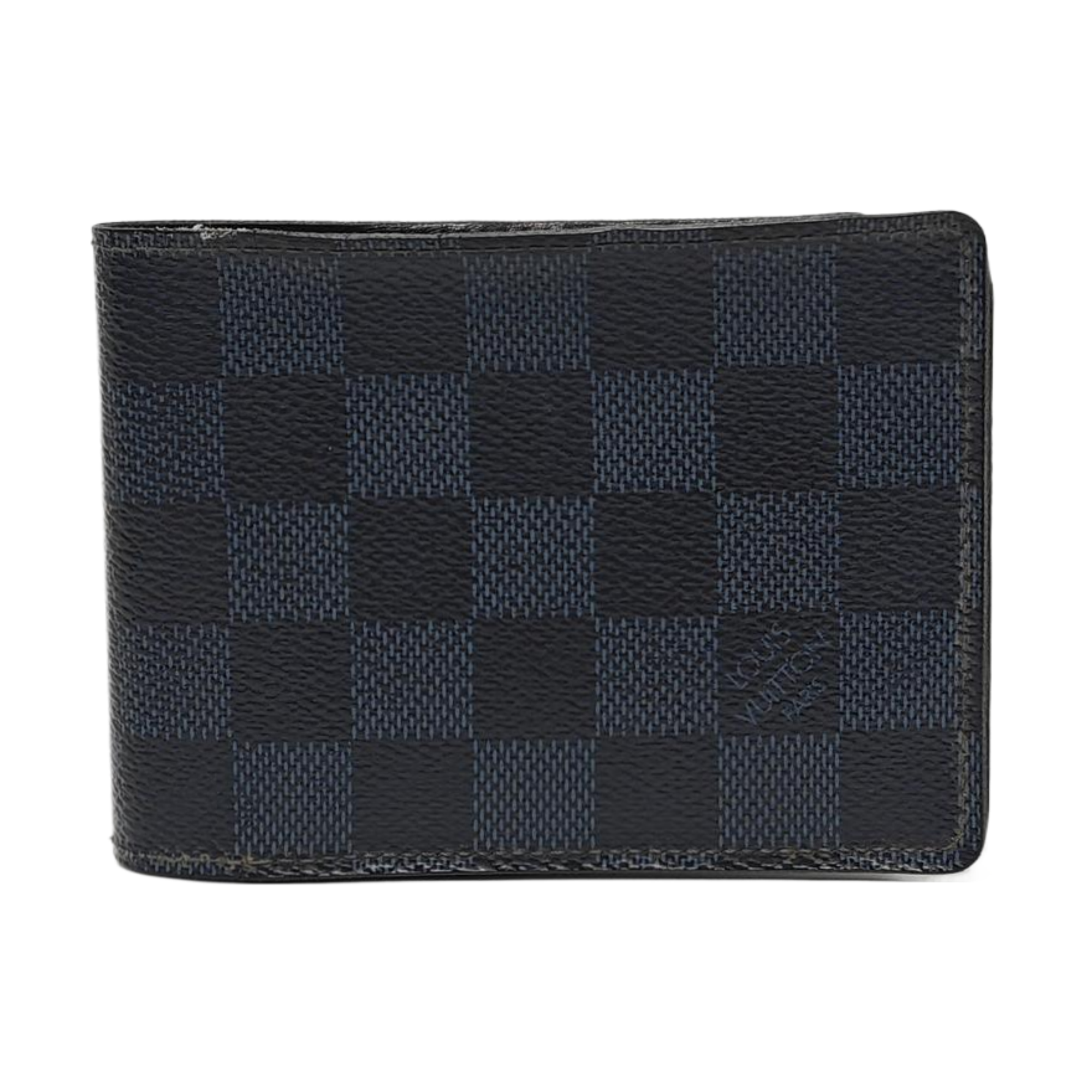 SLENDER Damier Coated Canvas Blue Wallet
