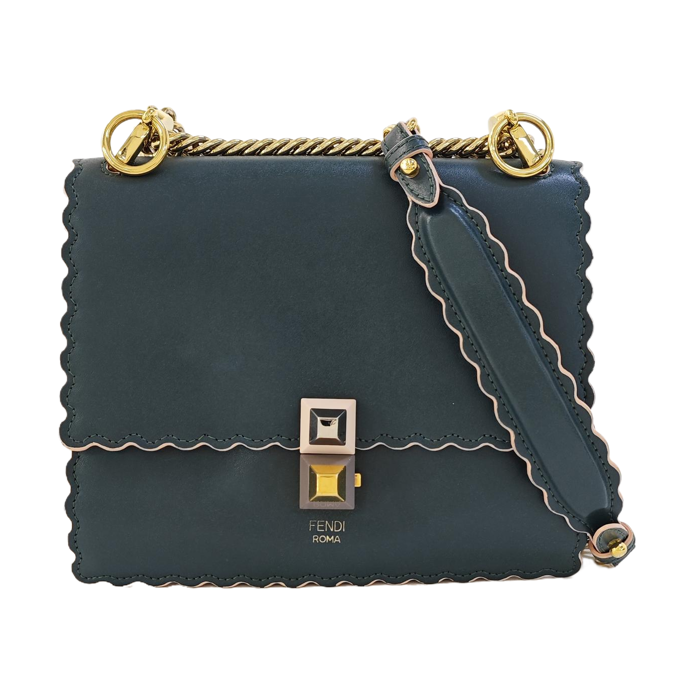 Kan I Mini Calfskin Green