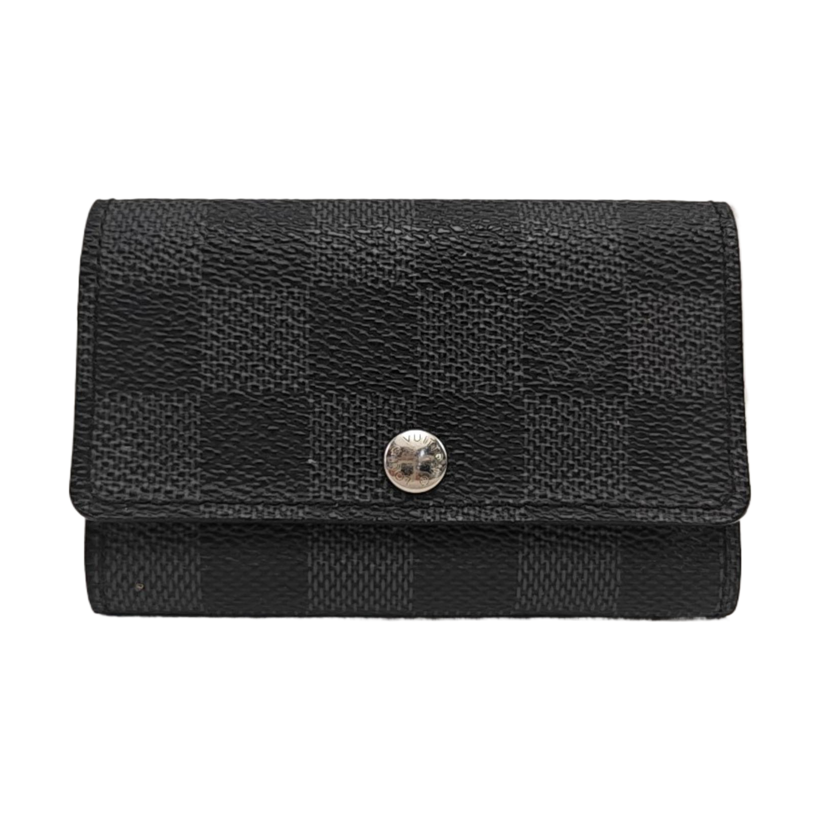 Damier Graphite Coated Canvas Key Pouch Gray