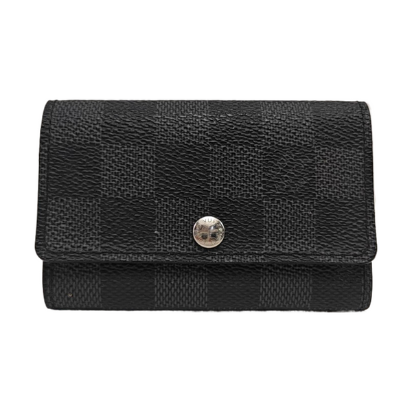 Damier Graphite Coated Canvas Key Pouch Gray