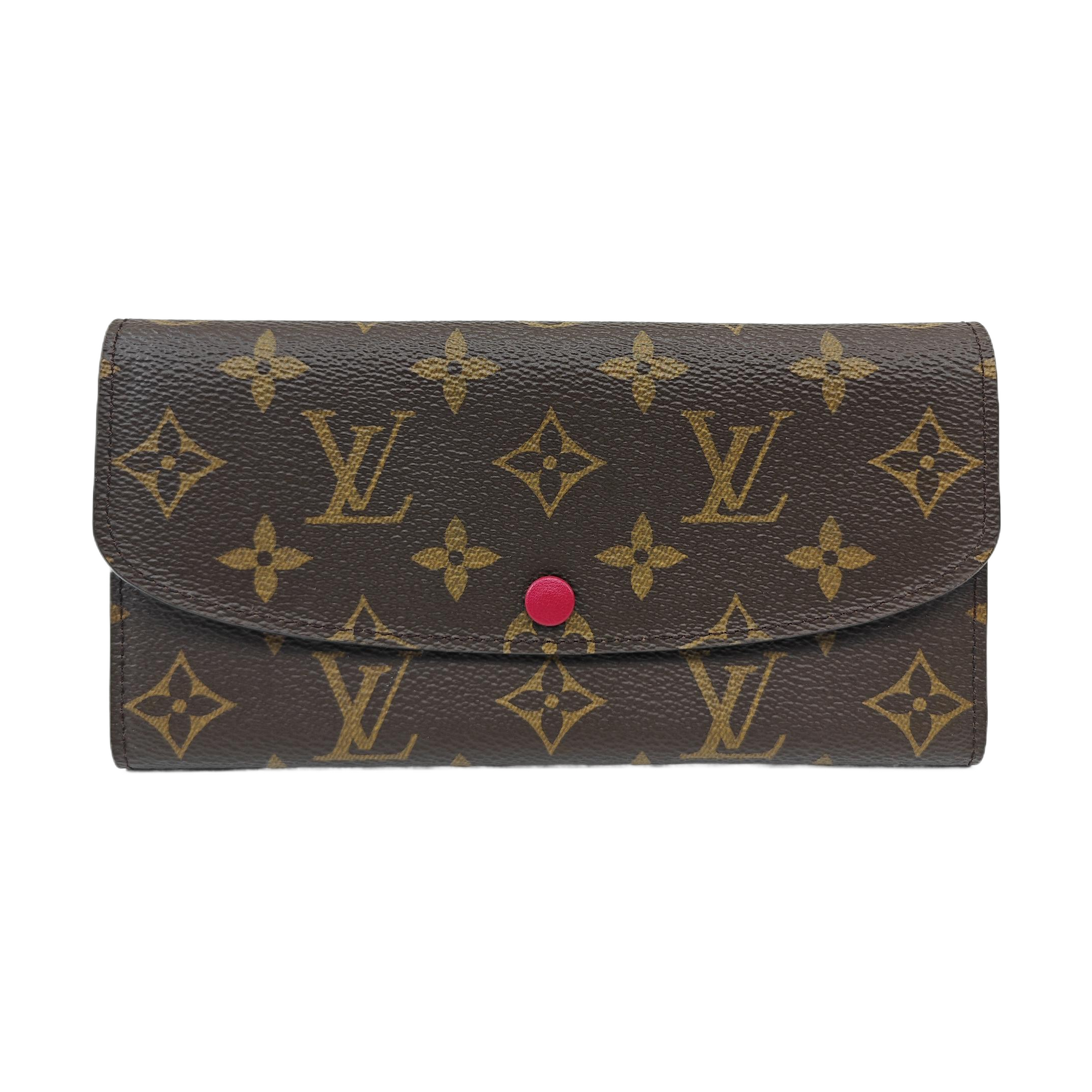 EMILIE Monogram Coated Canvas Brown Wallet