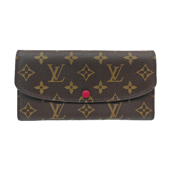 EMILIE Monogram Coated Canvas Brown Wallet