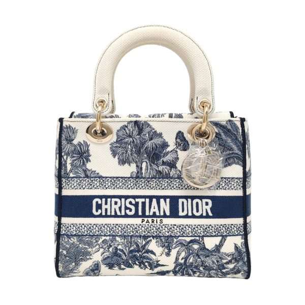 Lady Dior Medium Canvas White