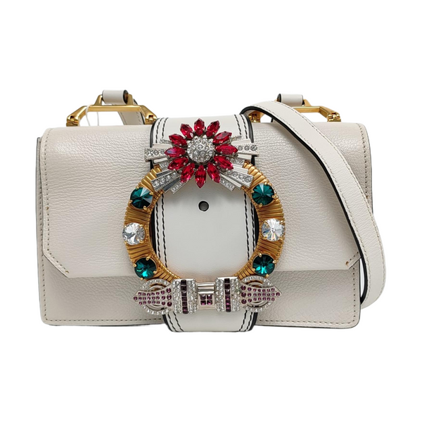 Miu Lady Calfskin White