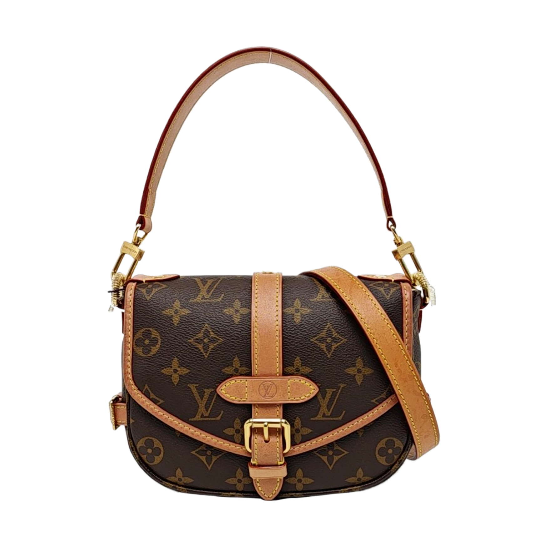 SAUMUR BB Monogram Coated Canvas Brown